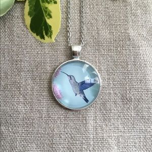 Hummingbird Silver Pendant & Chain